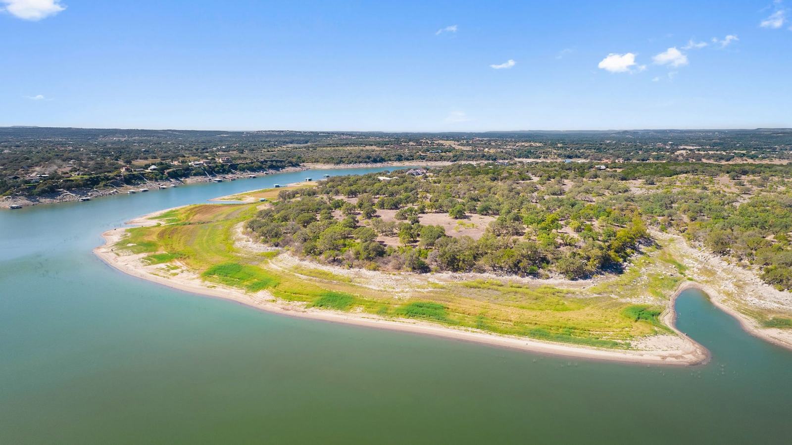 Lake Travis peninsula from the air