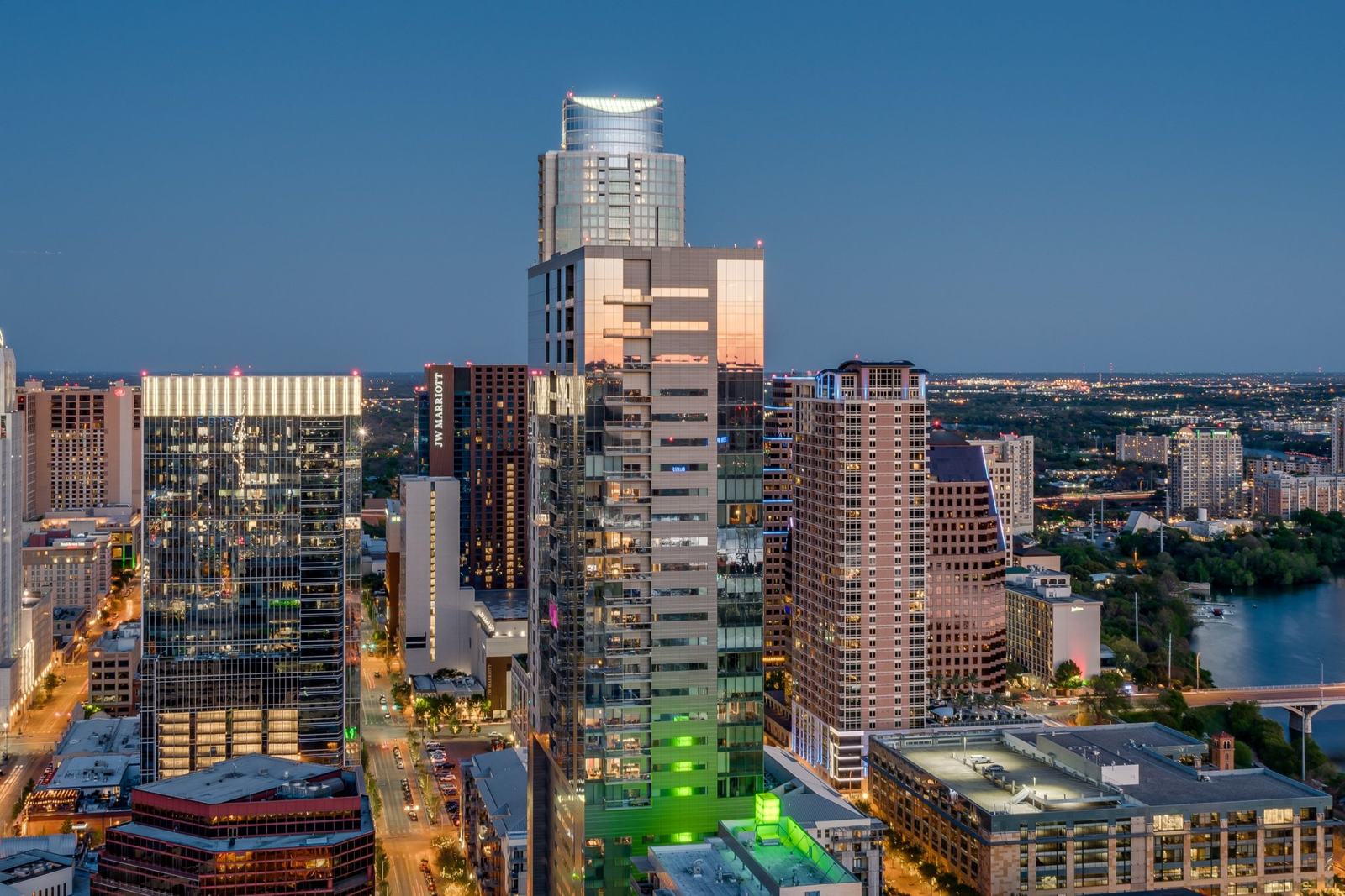 Downtown Austin skyline at dusk