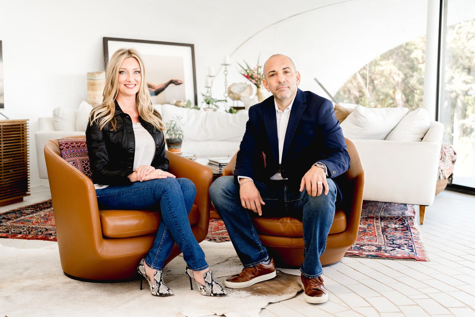 Team lifestyle portrait in a living room