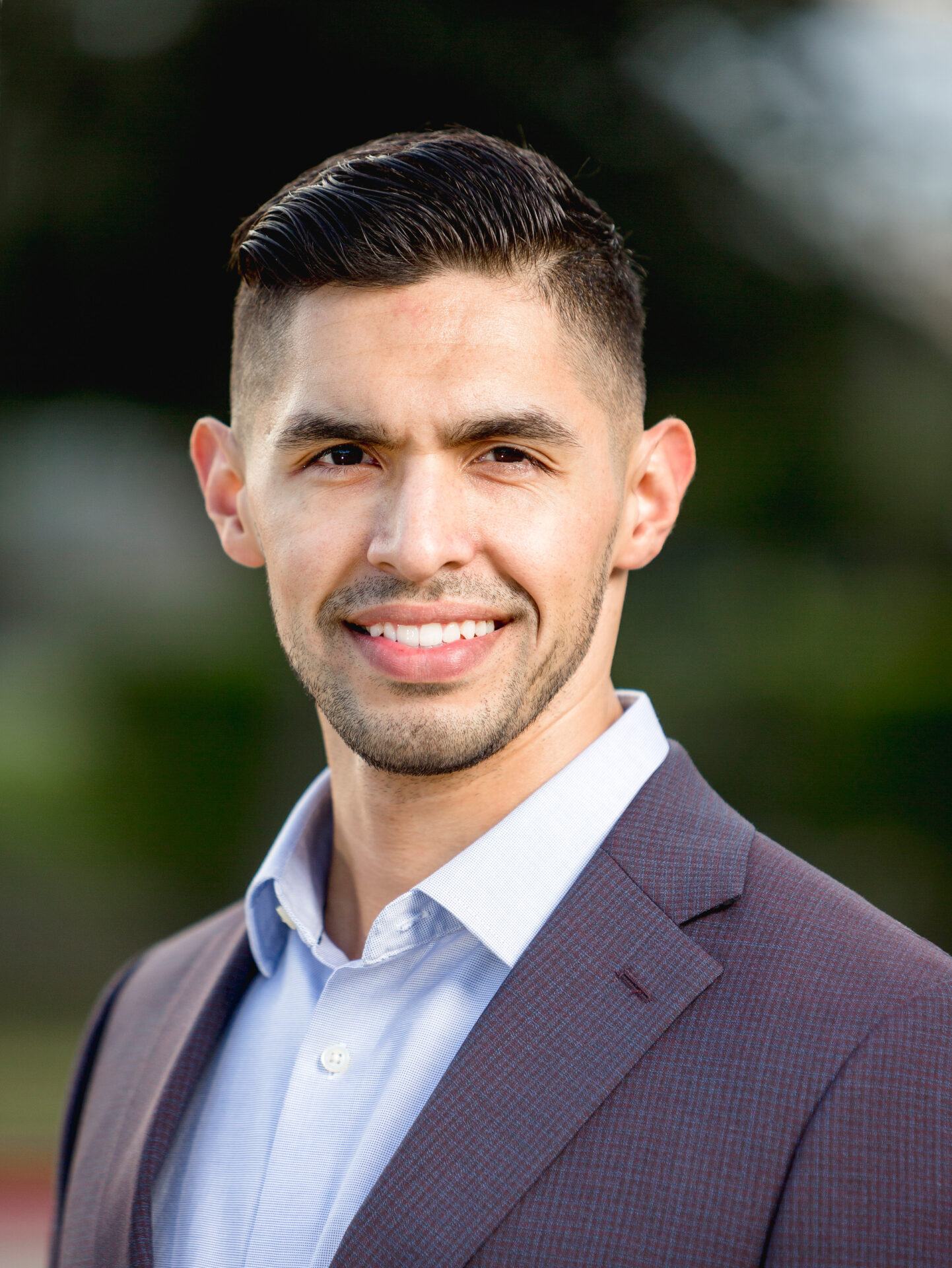 Realtor headshot outdoors