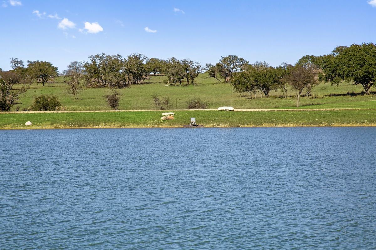 Ranch lake at midday