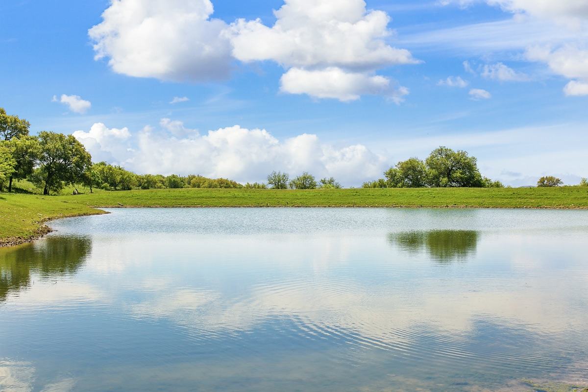 Stock pond under a big sky