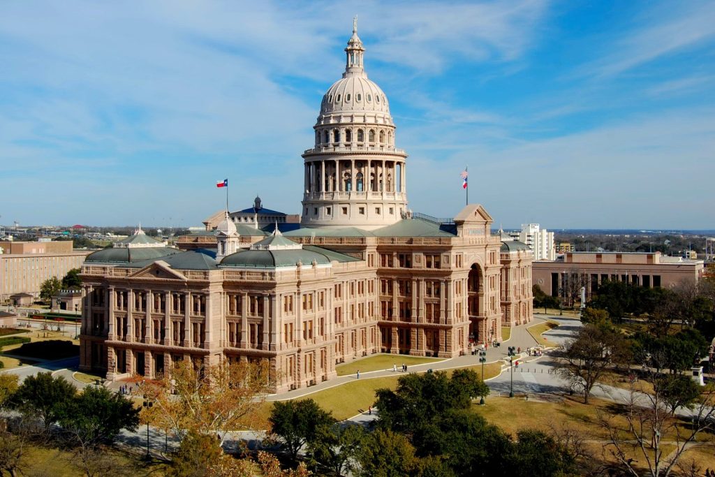  Texas State Capitol in Austin, Texas. Designed by the architect Elijah E. Myers. Built in 1882-1888.
